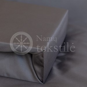 Satin fitted sheets (ANTRACIT)